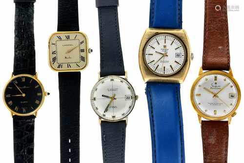 Lot (5) horloges - Herenhorloges - Vintage.