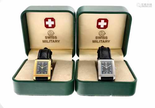 Lot (2) Swiss Military - Herenhorloges - Ca. 2010.