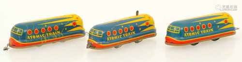 Atomic train space tin toy.