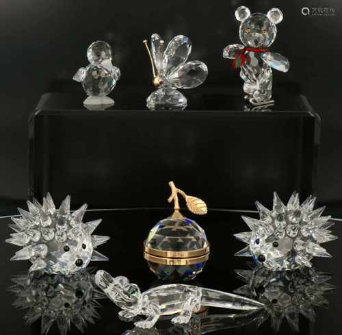 (7) delig lot Swarovski dier figuren .