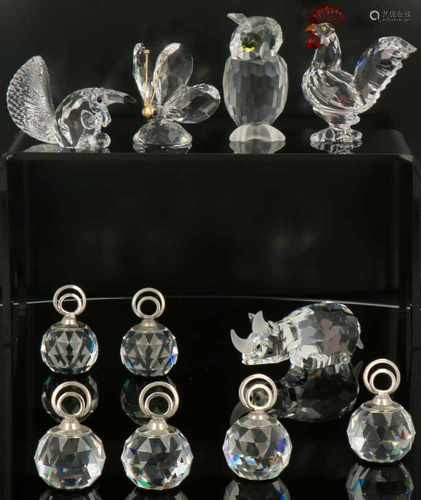 (6) delig lot Swarovski dier figuren.