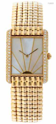 Cartier Tank Sunrise Mother of Pearl Diamant - Dameshorloge - Ca. 2010.