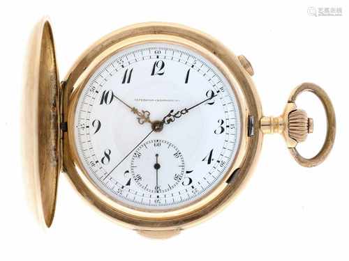 Repetition Chronograph - Zakhorloge 14 karaat goud - Ca. 1900.