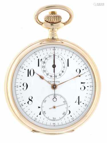 Zenith - Chronograaf zakhorloge 14 karaat goud - Ca. 1910.