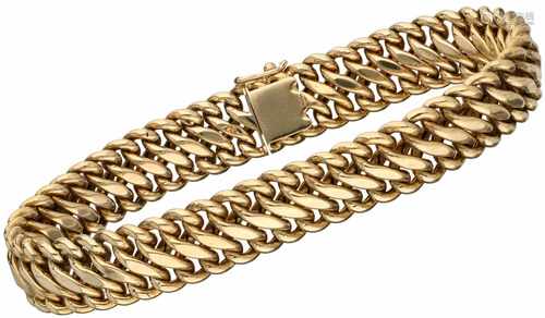 Geelgouden schakelarmband - 14 kt.