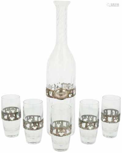 (6) Delig Limoncello set zilver.