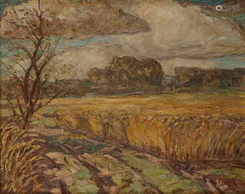 Jan Baartmans (Bergen op Zoom 1898 - 1968), Landschap met korenvelden.