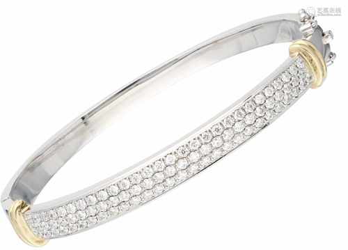 Witgouden bangle armband van The Flanders Collection, met ca 1.66 ct. diamant - 18 kt.