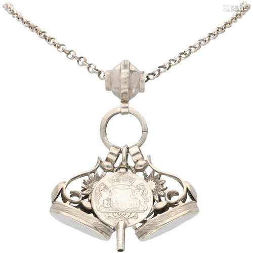 Zilveren chatelaine ketting - 835/1000.