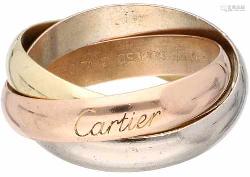 Tricolor gouden Cartier Trinity ring - 18 kt.