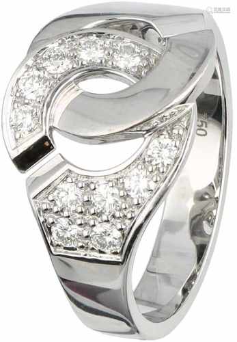 Menottes dinh van R12 witgouden ring, met ca. 0.33 ct. diamant - 18 kt.