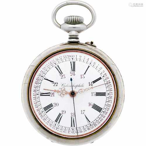 Zakhorloge, staal, Zwitsers ankergang, 'Colombophile' - Herenzakhorloge - Handopwindbaar - Ca.