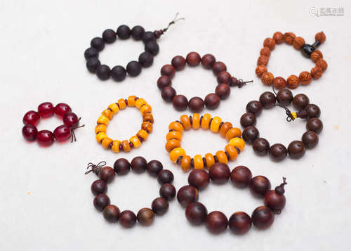 Huang Hua Li wood and beeswax bracelets