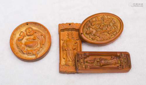 A set of Huang Yang wood carvings