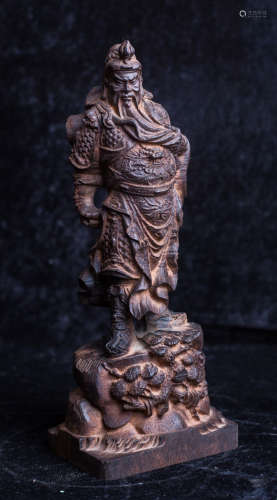 Wood sculpture of GUAN GONG