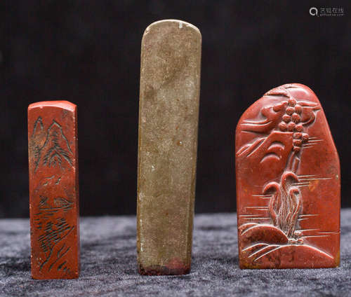 A set of shoushan carving seals