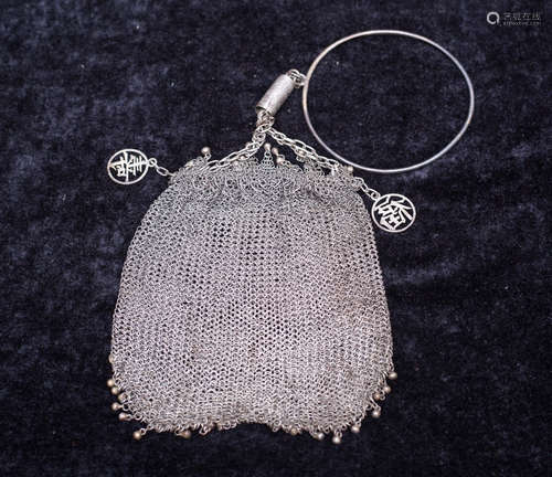 Silver hand bag