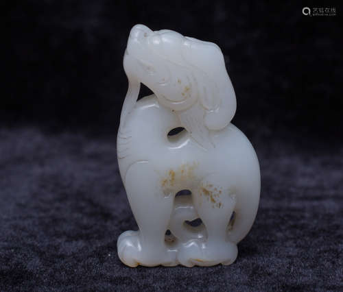 Ming Dynasty, He Tian jade carved animal