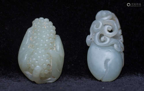 Two jade carving pendants