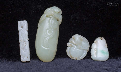 A set of jade carvings