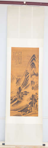 Chinese scroll painting of landscape