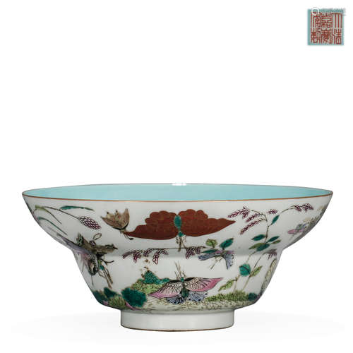 A Chinese Porcelain Famille Rose Bowl