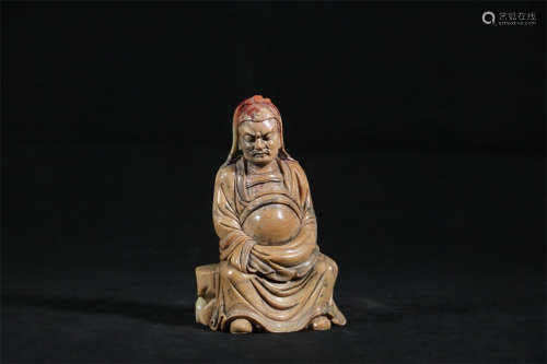 A Chinese Shoushan Stone Figure Ornament