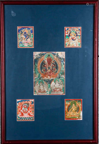 Qing Dynsaty Buddha Tangka For 5