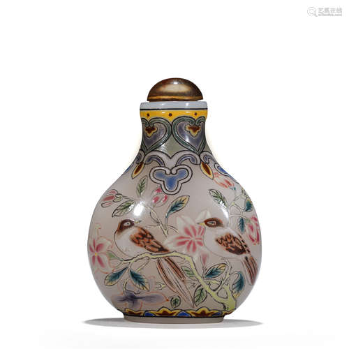 Glasswaer Enamel Painting Snuff Bottle