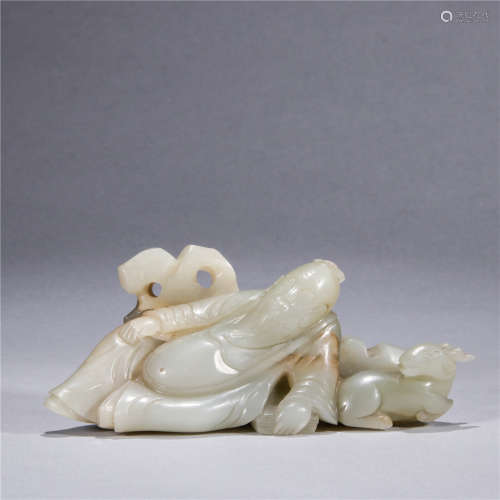 A Chinese Jade Ornament Of Figure Shaped