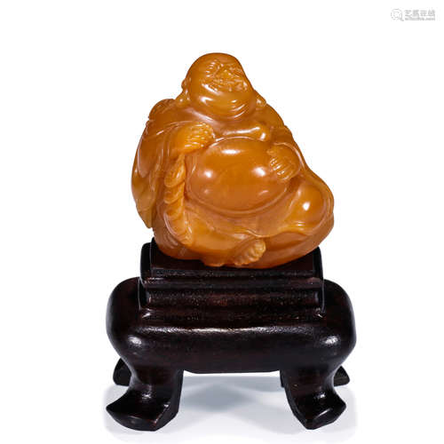 Qing Dynasty Tianhuang Stone Buddha Ornament