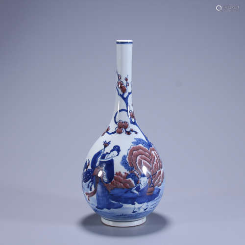 Blue And White Bile Bottle