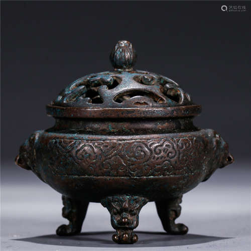 Qing Dynsaty Copper Censer