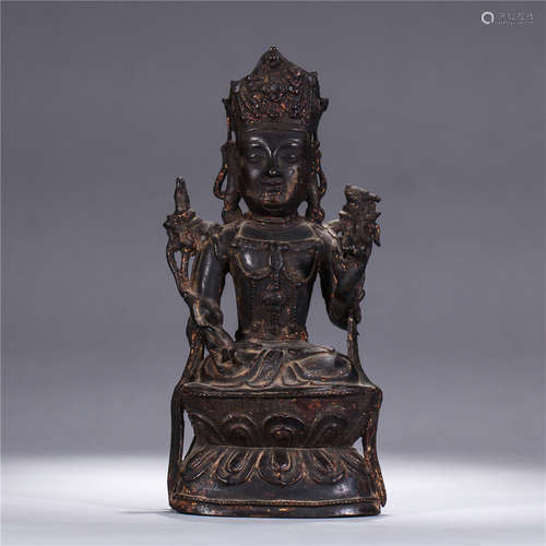 Ming Dynasty Gilt Copper Buddha Stature