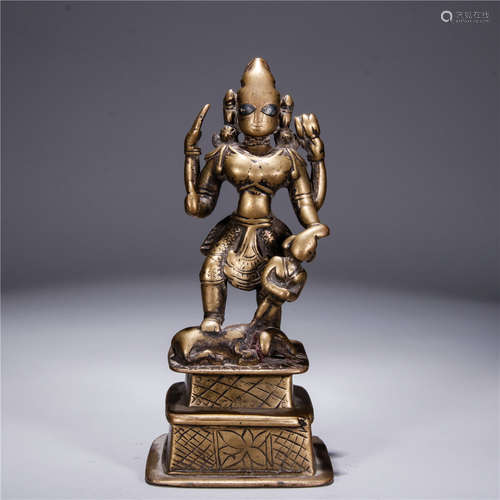 Since 9 Century Copper Buddha  Stature