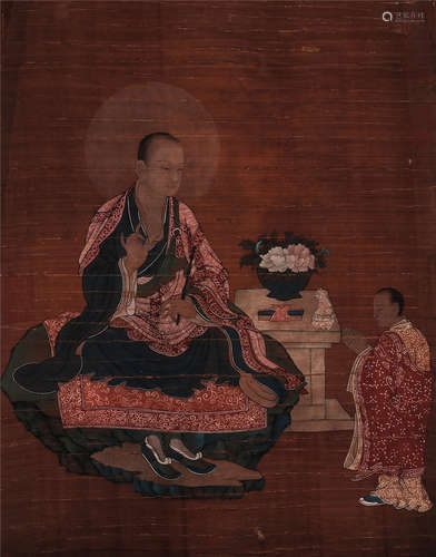 Ming Dynsaty Religious Buddha Silk Painting