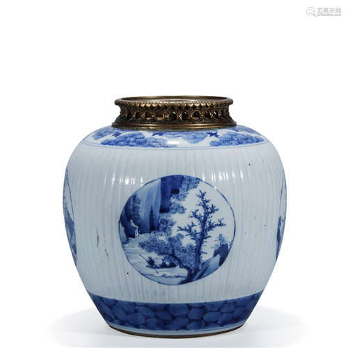 Blue And White Jar