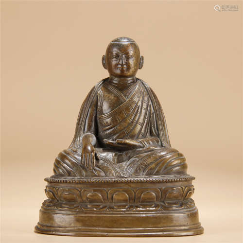 18th century, alloied copper buddha statue