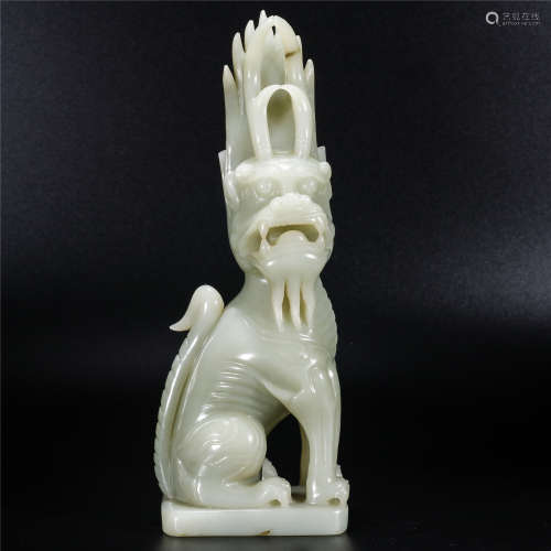 Jade carving statue of tomb guarding beasts