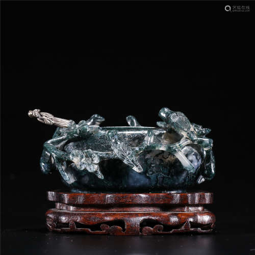 Agate carved water pan