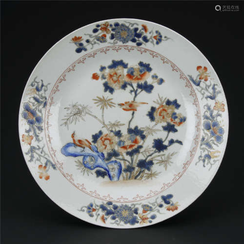 Chinese ancient Famille rose porcelain plate