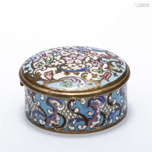 Qia Ke Tu flower pattern copper box