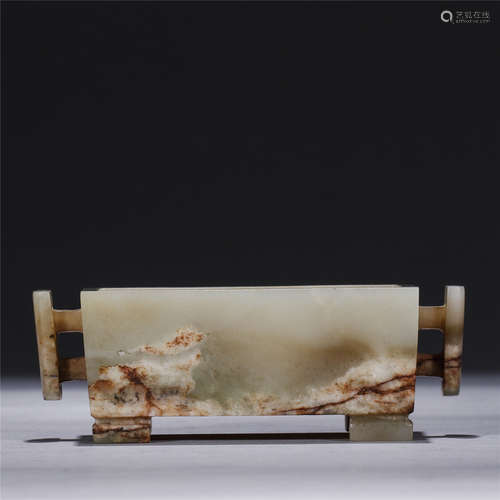 White jade carving furnace