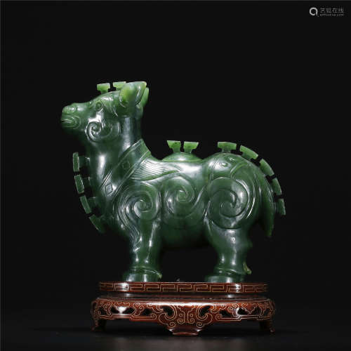 Jade carving animal ornament