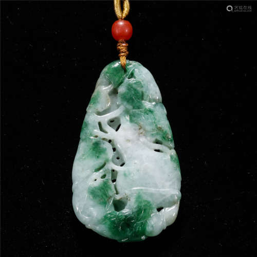 Jade hollow-out gourd carving pendant