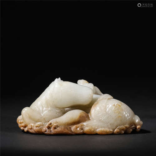Ming Dynasty, white jade carving
