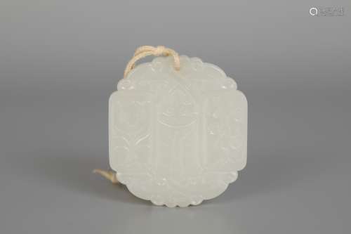 18th century, Hotan white jade brand