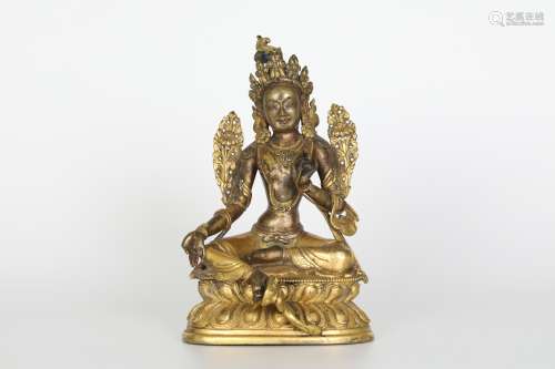 18th century gilt bronze Buddha