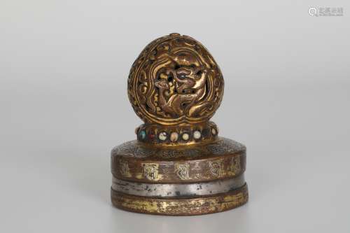 16th century gilt bronze seal