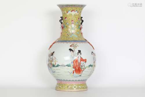 19th century Fencai vase